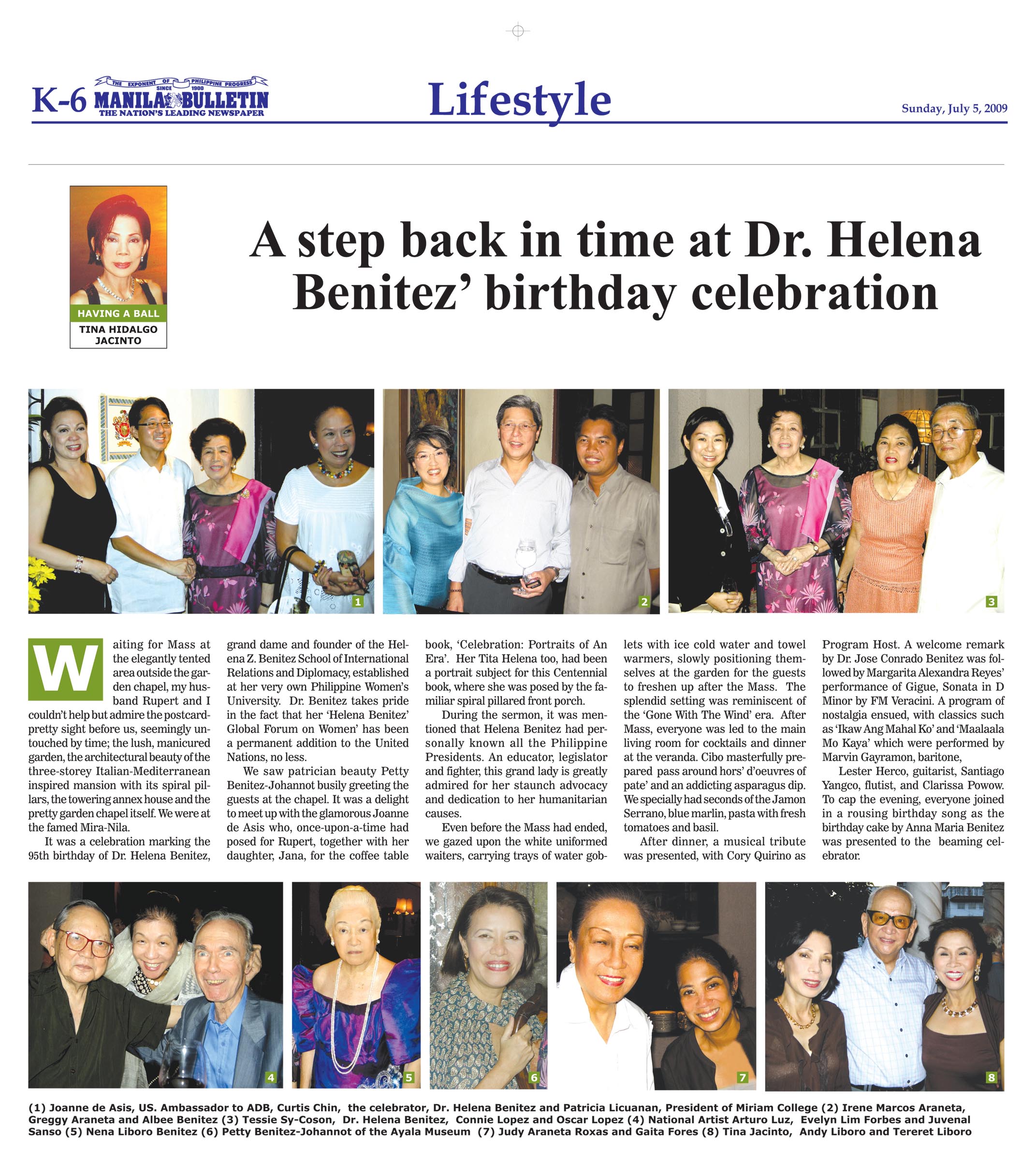 A step back in time at Dr. Helena Benitez birthday celebration