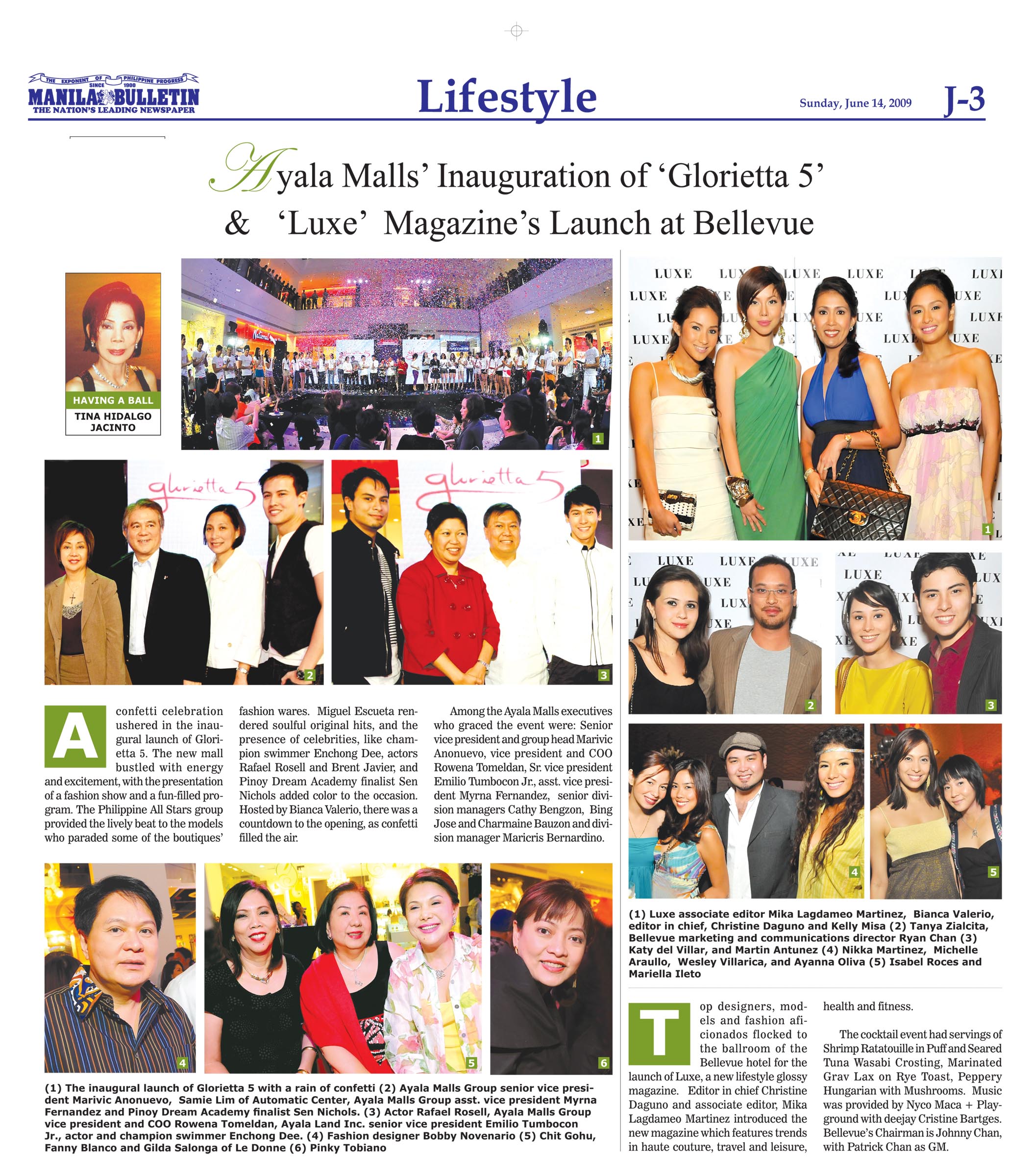 Ayala Mall Inauguration of Glorietta 5 & Luxe Magazine Launch at Bellevue