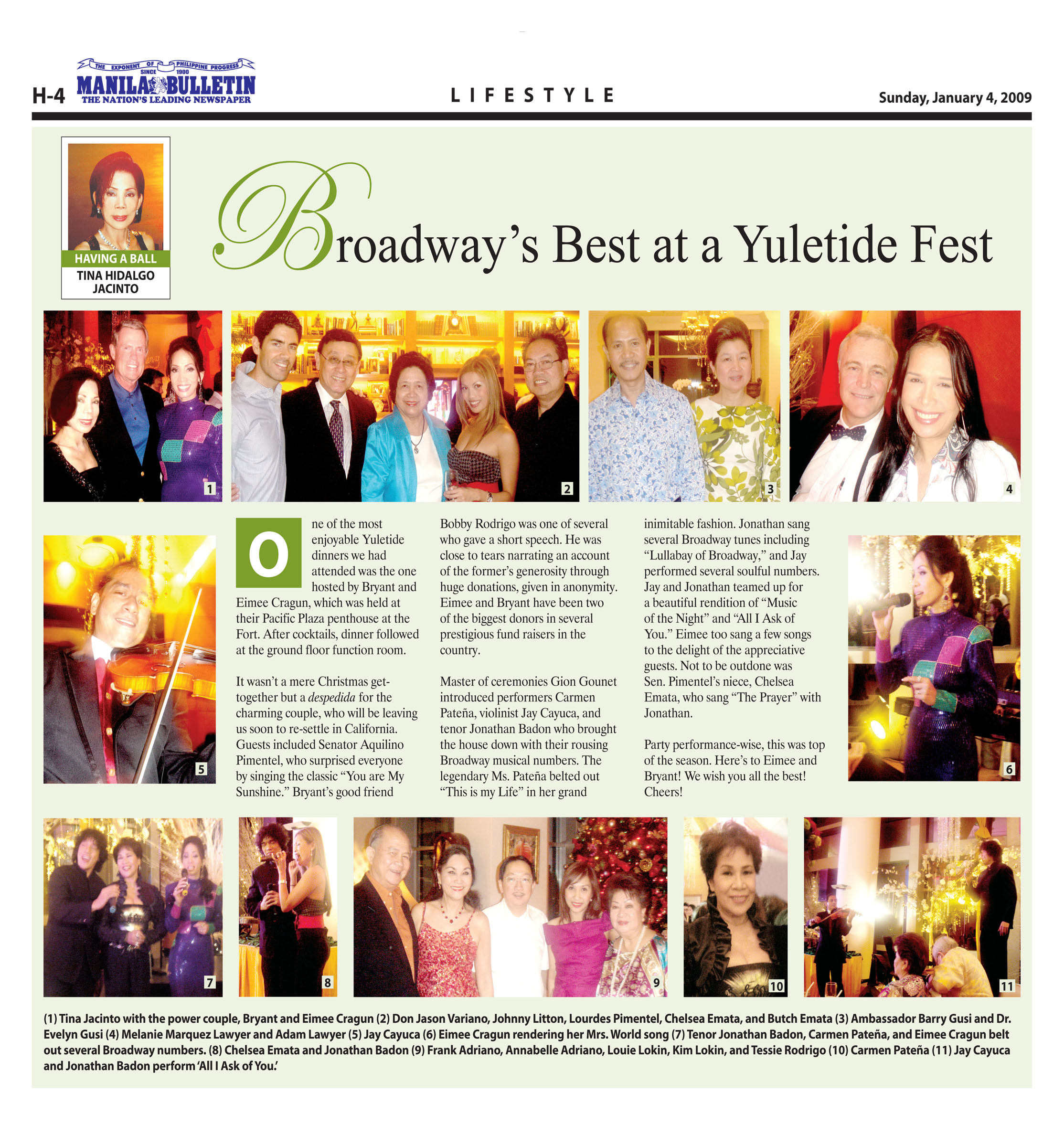 Broadway Best at a Yuletide Fest