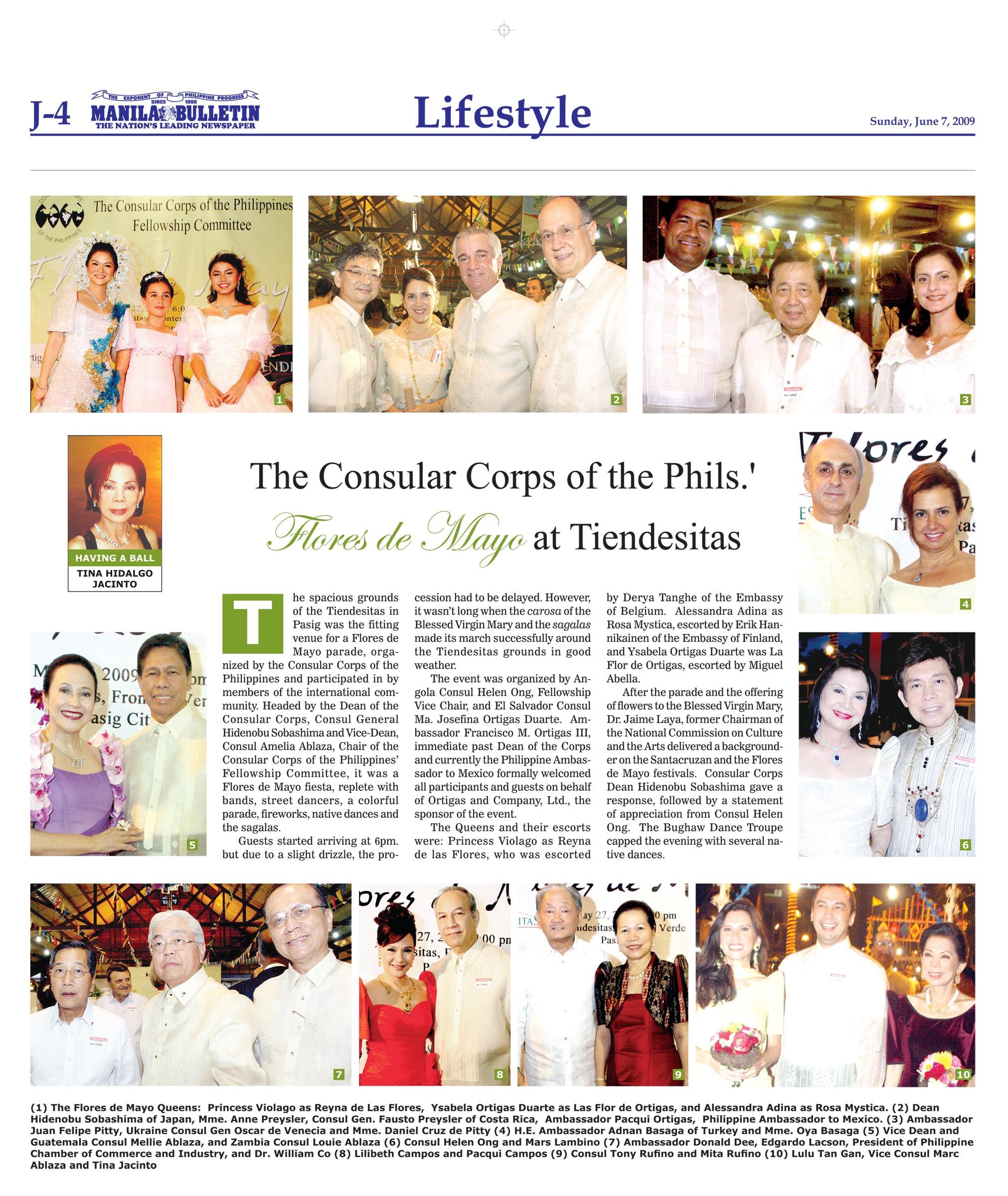The Consular Corps of the Phils Flores de Mayo at Tiendesitas