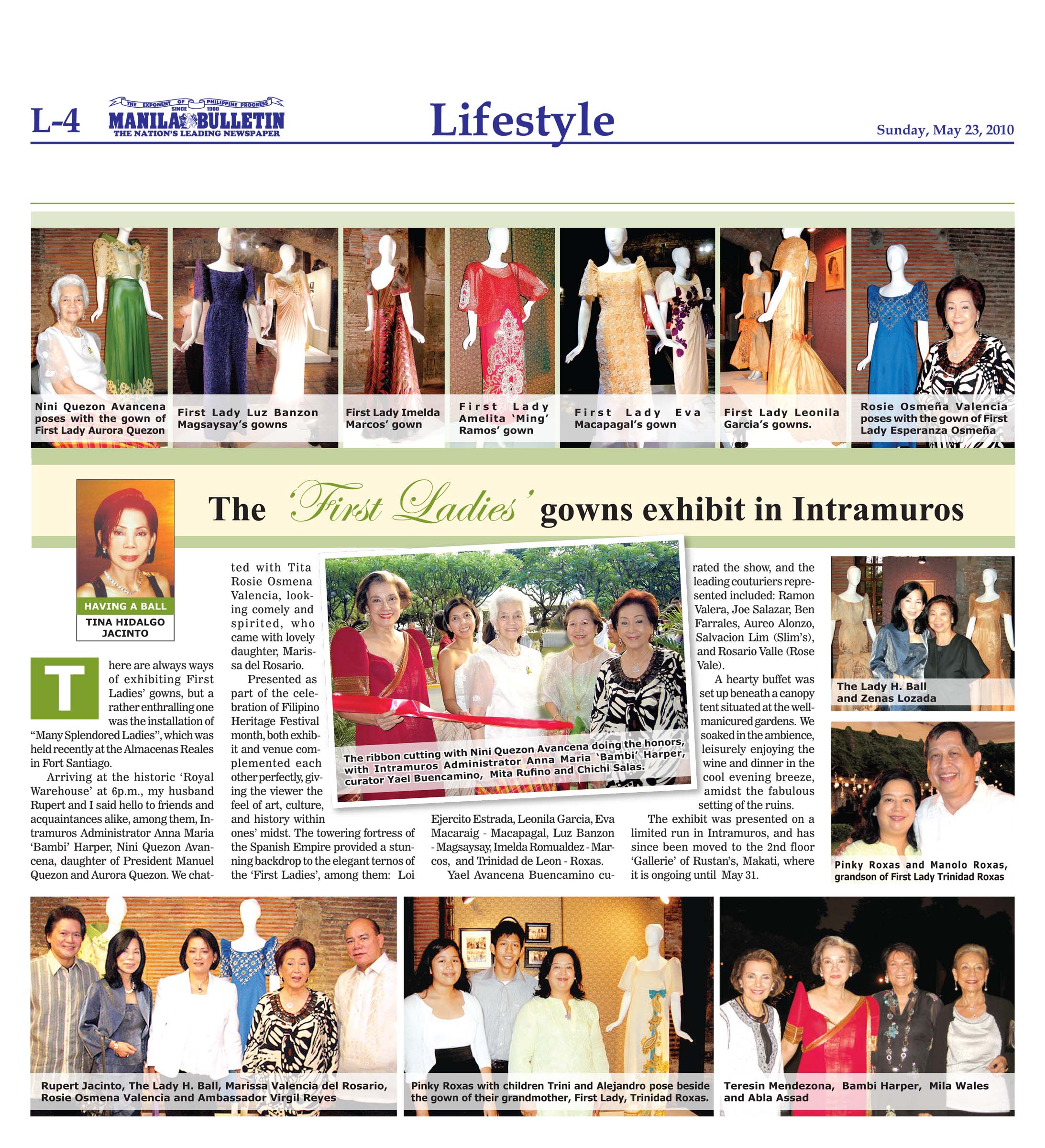 The First Ladies gowns exhibit in Intramuros