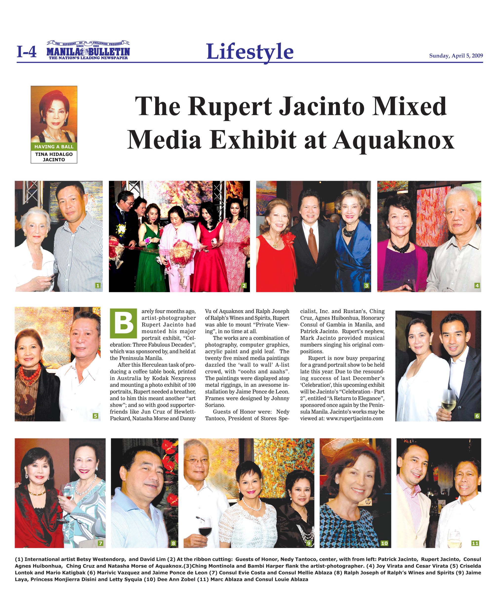 The Rupert Jacinto Mixed Media Exhibit at Aquanox