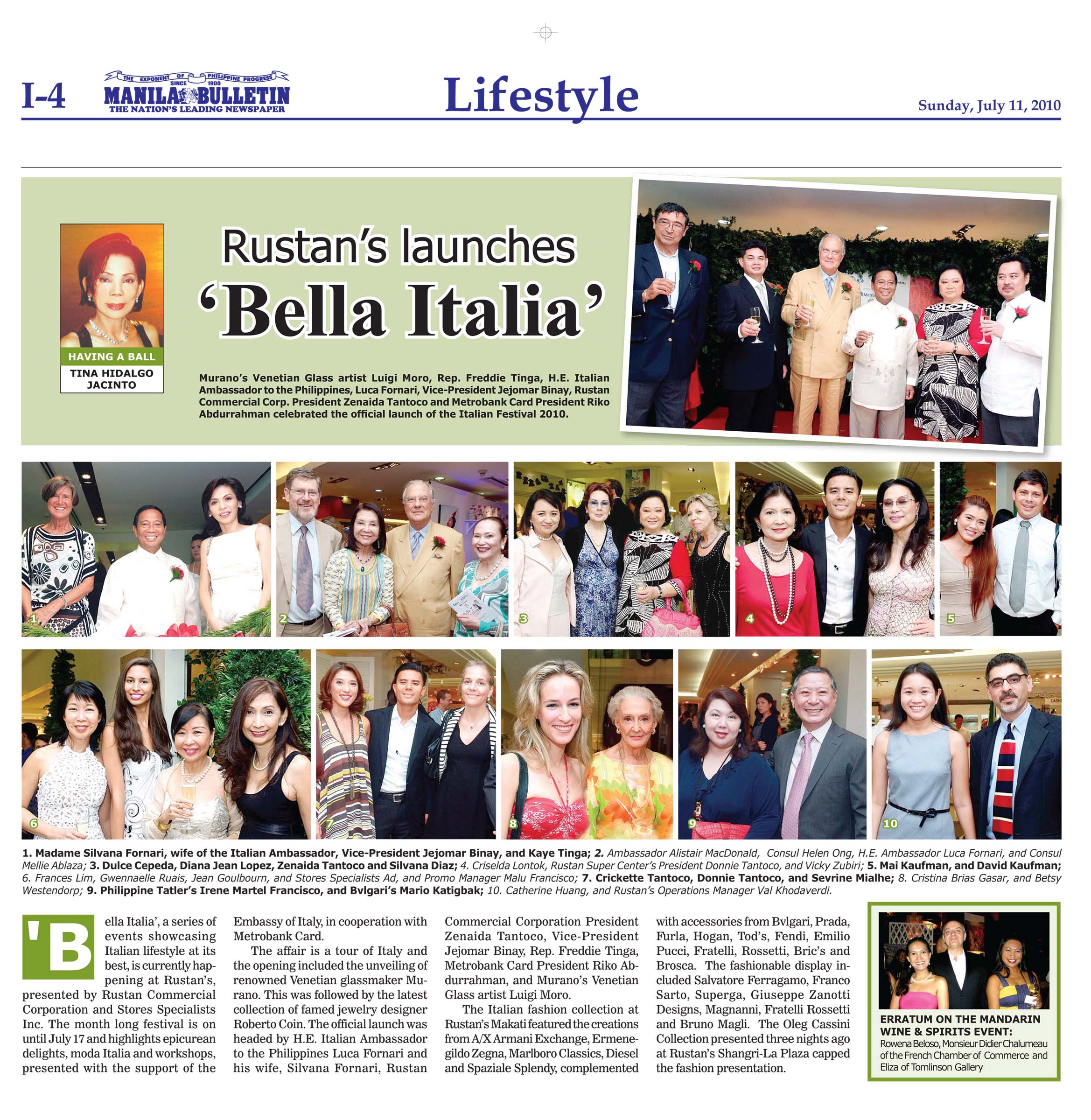 Rustans launches Bella Italia