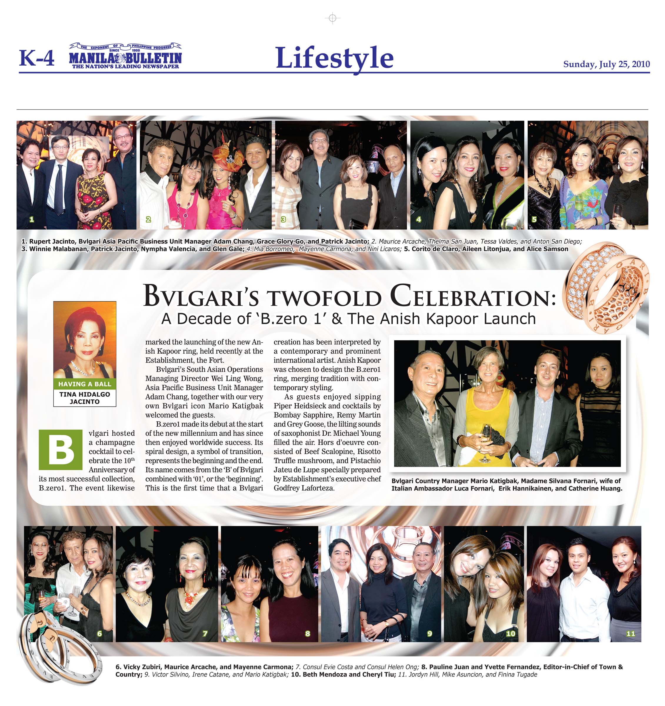 Bvlgari Twofold Celebration A Decade of B.zerp 1 & The Anish Kapoor Launch